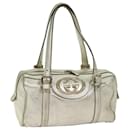 Gucci verschlungene Handtasche aus Leder Gold 170009 Auth 70129