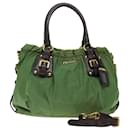 Prada Tote Bag Nylon 2Way Green Auth Ac2859