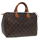 Borsa a mano Louis Vuitton Monogram Speedy 30 M41526 Lv Auth 78904