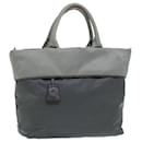 Bolsa tote reversível Prada em nylon caqui Auth 51827