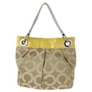 Coach Op Art 2way Canvas/Enamel Shoulder Handbag