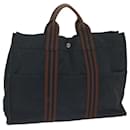 Hermes Fourre Tout Mm Handtasche aus Canvas in Braun und Marine Auth Bs11427 - Hermès