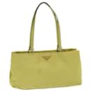 PRADA Tote Bag Nylon Gelb Auth 85134 - Prada