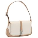 Bolso de Hombro Gucci GG Canvas Jackie Blanco Plata 001 3824 Auth ki4699