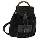 Gucci Bamboo Rucksack aus Wildleder Khaki 003 1705 0030 Auth th5168