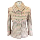 Veste en tweed en laine beige multi Chanel Paris-Hambourg Pré-Automne 2018