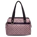 Burgunderfarbene Josephine PM Tasche aus Mini Lin Canvas mit Monogramm - Louis Vuitton