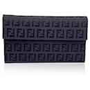 Brown Zucchino Monogram Canvas Flap Wallet Coin Purse - Fendi