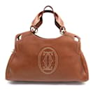 SAC A MAIN CARTIER MARCELLO XL EN CUIR GRAINE CAMEL LEATHER PURSE HAND BAG - Cartier