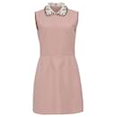 Robe Mini en Cady Embellie Red Valentino en Polyester Rose Pâle