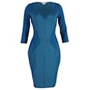 Antonio Barardi 3/4 Sleeve Midi Dress in Blue Viscose - Autre Marque