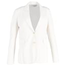  Gabriela Hearst Single-Breasted Blazer in White Wool