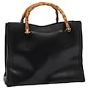 GUCCI Bamboo Hand Bag Leather Black 002 2853 0260 0 Auth ar12297 - Gucci