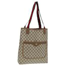 GUCCI GG Supreme Web Sherry Line Sac Tote PVC Beige Argent 39 02 003 Auth 85494 - Gucci