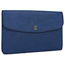 LOUIS VUITTON Epi Montaigne 27 Clutch Bag Blue M52655 LV Auth 84998 - Louis Vuitton