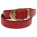 LOUIS VUITTON Ceinture Epi 33,5" Rouge LV Auth hk1545 - Louis Vuitton