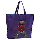 PRADA Tote Bag Nylon Purple Auth 85052 - Prada