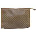 CELINE Macadam Canvas Clutch Bag Beige Auth ar12311 - Céline