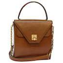 CELINE Hand Bag Leather 2way Brown Auth 77233 - Céline