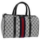 Bolso Boston de PVC Navy Red de la línea Sherry GG Supreme de GUCCI 012 3842 33 39 Auth 85053 - Gucci