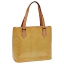 LOUIS VUITTON Monogram Vernis Houston Hand Bag Beige M91004 LV Auth 84537 - Louis Vuitton