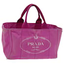 PRADA Canapa MM Handtasche aus Canvas in Rosa Auth ti1653 - Prada