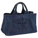 PRADA Canapa MM Handtasche aus Denim Blau Auth yk11840 - Prada