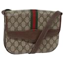 Bolsa de ombro GUCCI GG Supreme Web Sherry Line PVC Bege Vermelho 001 113 Auth ep3944 - Gucci