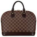 Braune Louis Vuitton Damier Ebene Alma PM Handtasche