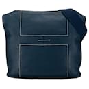 Blue Hermès Clemence Sac Good News PM Crossbody Bag