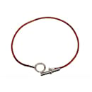 Collier Choker Glenan en cuir Hermès marron