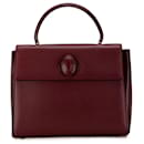 Red Cartier Leather Must de Cartier Turn Lock Handbag