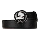 Black Gucci Guccissima Interlocking G Belt