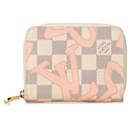 White Louis Vuitton Damier Azur Tahiti Zippy Coin Purse