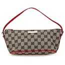 Brown Gucci GG Canvas Boat Shoulder Bag