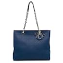 Sac tote Ultradior Cannage en cuir de veau moyen bleu Dior