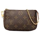 Braune Louis Vuitton Monogram Mini Pochette Accessoires Handtasche