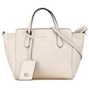 White Gucci Mini Swing Satchel