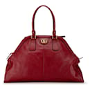 Red Gucci Large Re(Belle) Leather Top Handle Bag