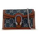 Bolso cruzado Blue Gucci Super Mini GG Denim Dionysus