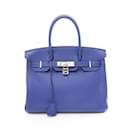 Bolso Hermès Birkin 30 en azul