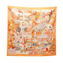 Hermes Carre 90 Precious Paradise Apricot Scarf - Hermès