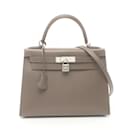 Hermes Kelly 28 Etain Handbag - Hermès