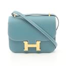 Hermes Constance New Blue Jean Shoulder Bag - Hermès