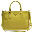 Prada Yellow Leather Handbag