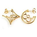 Boucles d'oreilles en or Louis Vuitton en demi-cercle