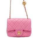 Chanel Pink Lambskin Shoulder Bag