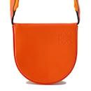 Sac à épaule en cuir orange Loewe