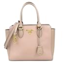 Borsa in pelle rosa beige Prada