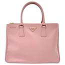 Sac à main en cuir rose clair Prada